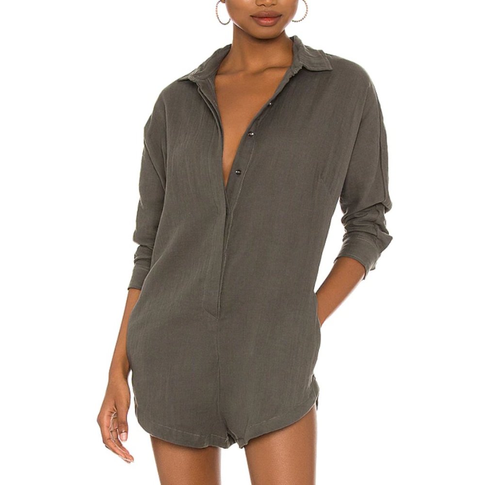 Acacia Kapaa Romper in Slate - Size S